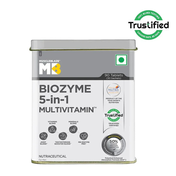 MuscleBlaze Biozyme 5-in-1 Multivitamin - 90 Tabs
