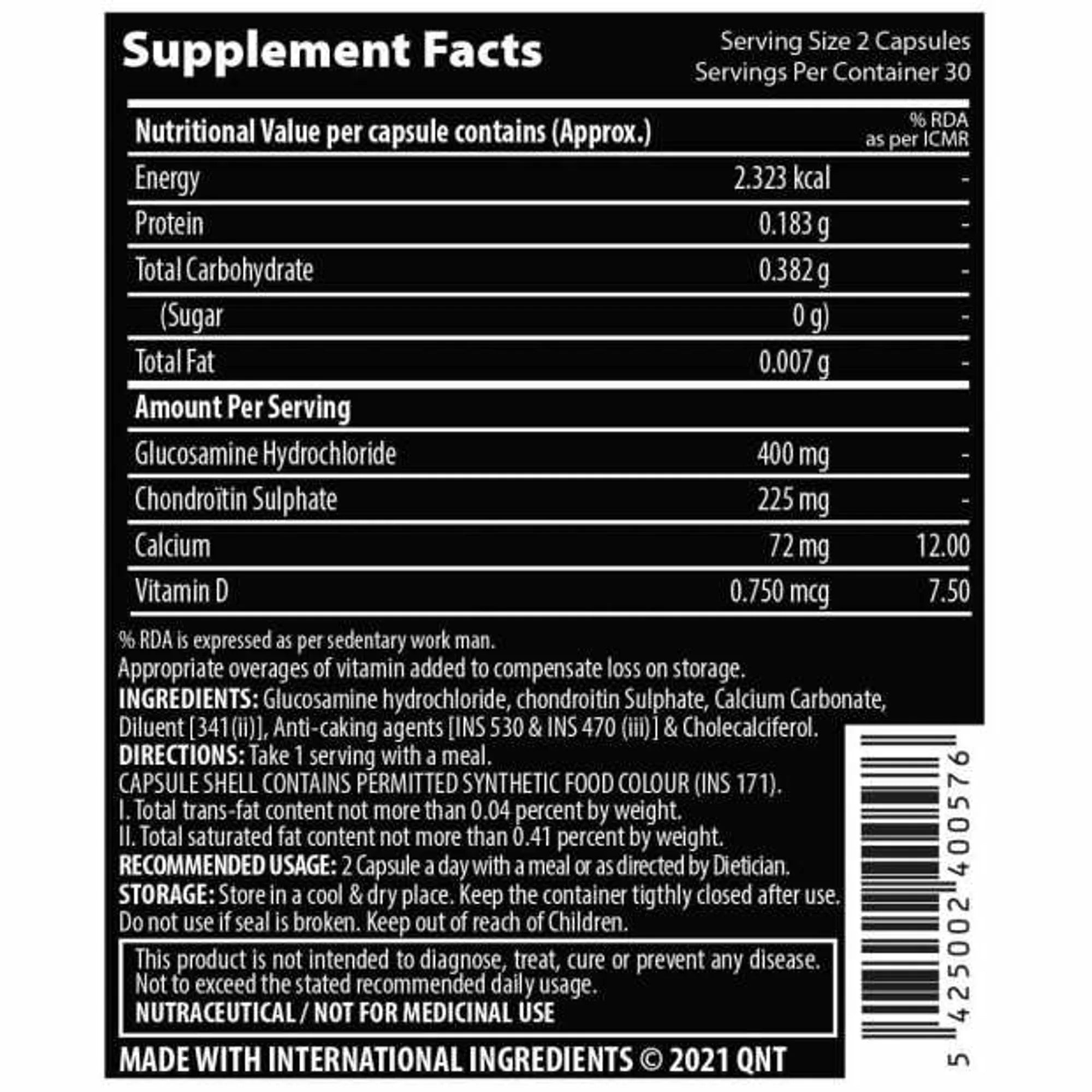 QNT Joint Plus Muscle Support - 60 Tablets