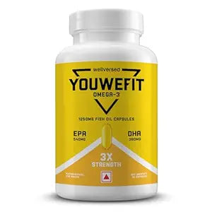 YouWeFit Omega-3 Fish Oil | 1250mg Triple Strength Fish Oil