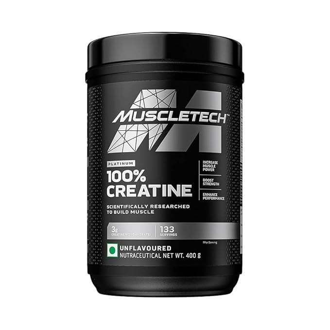 MuscleTech Platinum Creatine Monohydrate Powder | 3 g Creatine Per Serving | Supports Strength, Power & Muscle Recovery