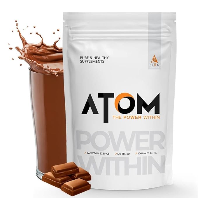 AS-IT-IS ATOM Whey Protein Isolate 1kg | 29g protein, 6.1g BCAA & 12.9g EAA | Ultra Pure-Fast Acting Protein