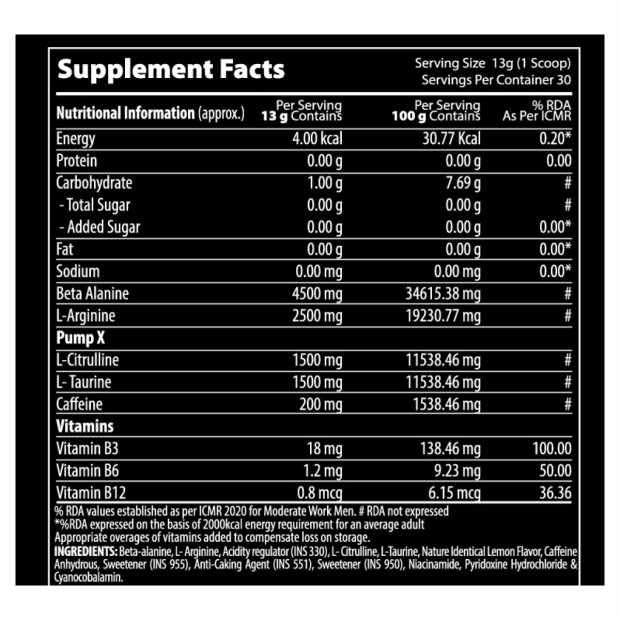 QNT Hydravol Pre-Workout Supplement | 400g | Citron | Instant Energy & Quick Muscle Pump | Beta-Alanine & Caffeine For Enhanced Focus & Muscle Strength