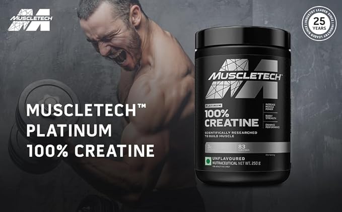 MuscleTech Platinum Creatine Monohydrate Powder | 3 g Creatine Per Serving | Supports Strength, Power & Muscle Recovery