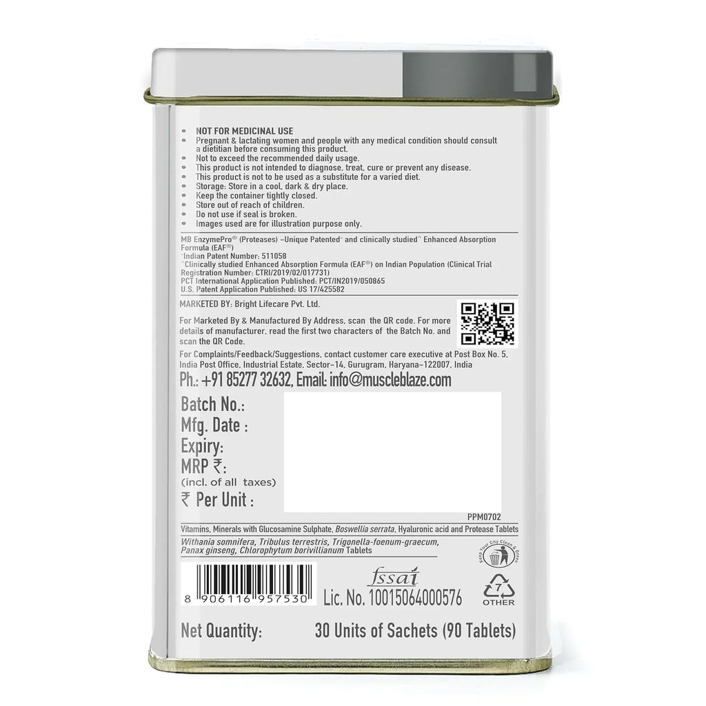 MuscleBlaze Biozyme 5-in-1 Multivitamin - 90 Tabs