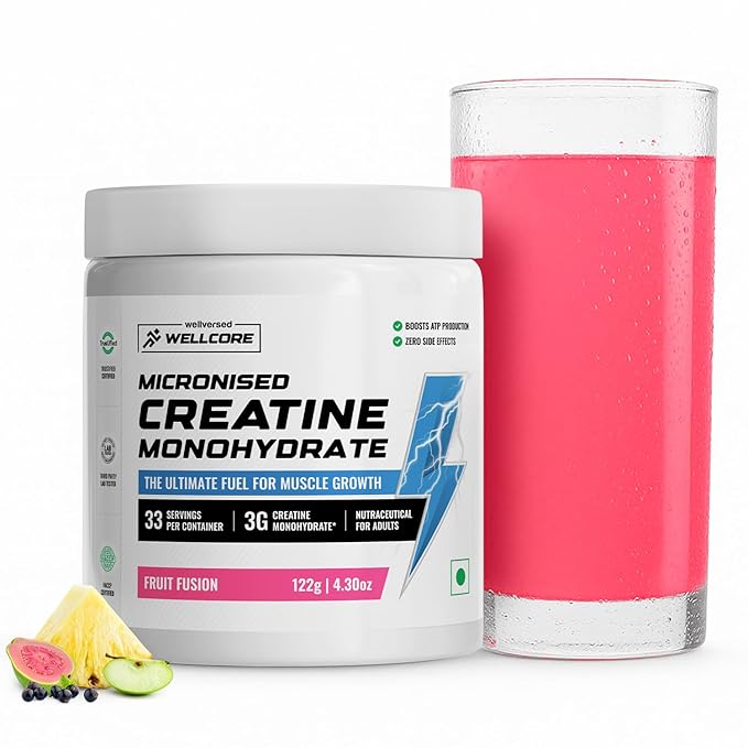 Wellcore Pure Micronised Creatine Powder (83 Servings, Unflavoured) For Enhanced Muscle Strength With Rapid Absorption | Creatine Monohydrate | Wellcore Creatine Unflavoured - 250g