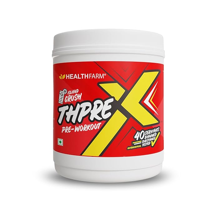 Healthfarm Thpre X Pre Workout Powder| Sports Nutrition Supplement for Men & Women - For Working Out, Hydration, Mental Focus & Energy - 40 Servings