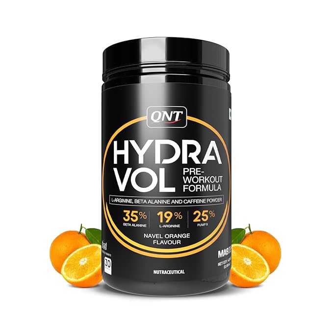 QNT Hydravol Pre-Workout Supplement | 400g | Citron | Instant Energy & Quick Muscle Pump | Beta-Alanine & Caffeine For Enhanced Focus & Muscle Strength