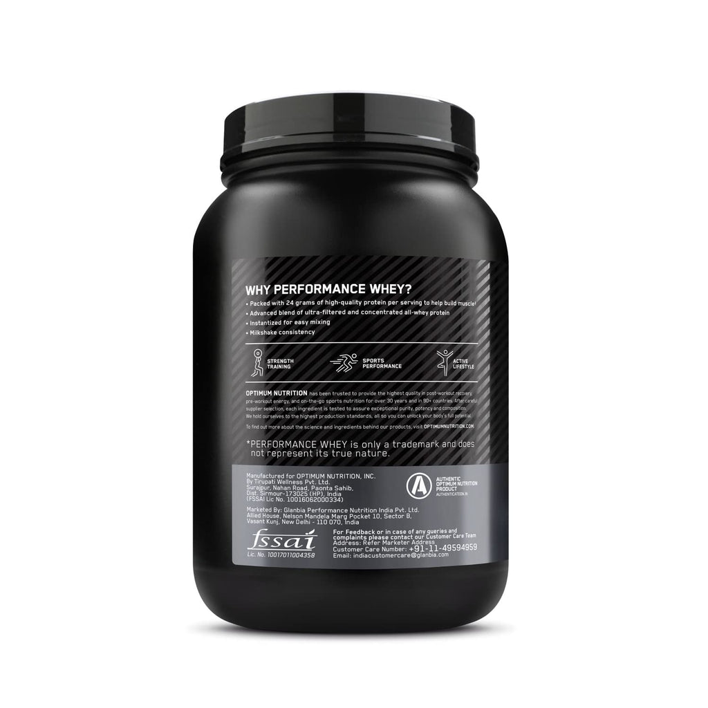 Optimum Nutrition (ON) Performance Whey Protein Powder, 24g Protein, 5g BCAA, Whey Protein Blend with Whey Protein Isolate