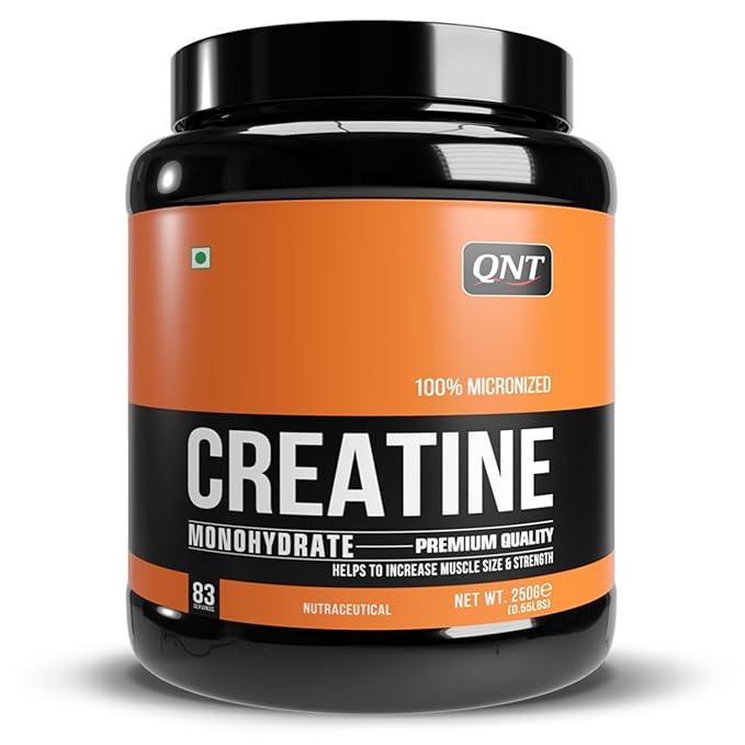QNT Creatine Monohydrate | 100% Pure & Micronized Powder | FSSAI-Tested | Enhanced Performance & Muscle Growth