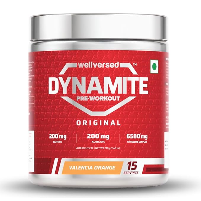 Dynamite Original Pre Workout For Men  Focus & Energy Boost With 6500mg Citrulline Complex | Preworkout Supplements For Men