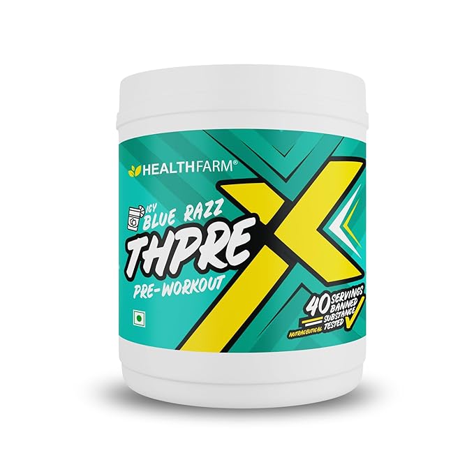 Healthfarm Thpre X Pre Workout Powder| Sports Nutrition Supplement for Men & Women - For Working Out, Hydration, Mental Focus & Energy - 40 Servings