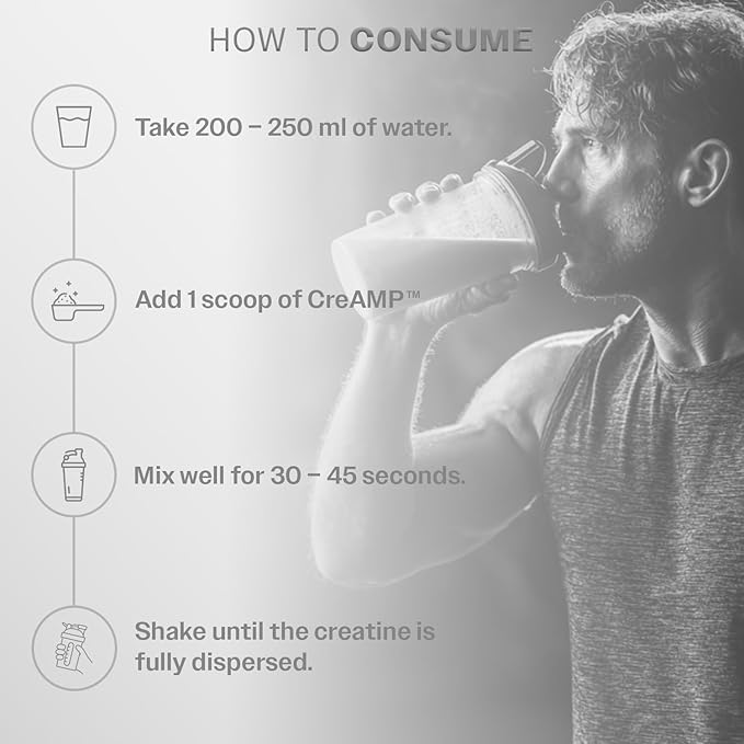 MuscleBlaze Micronised Creatine Monohydrate CreAMP Powder,