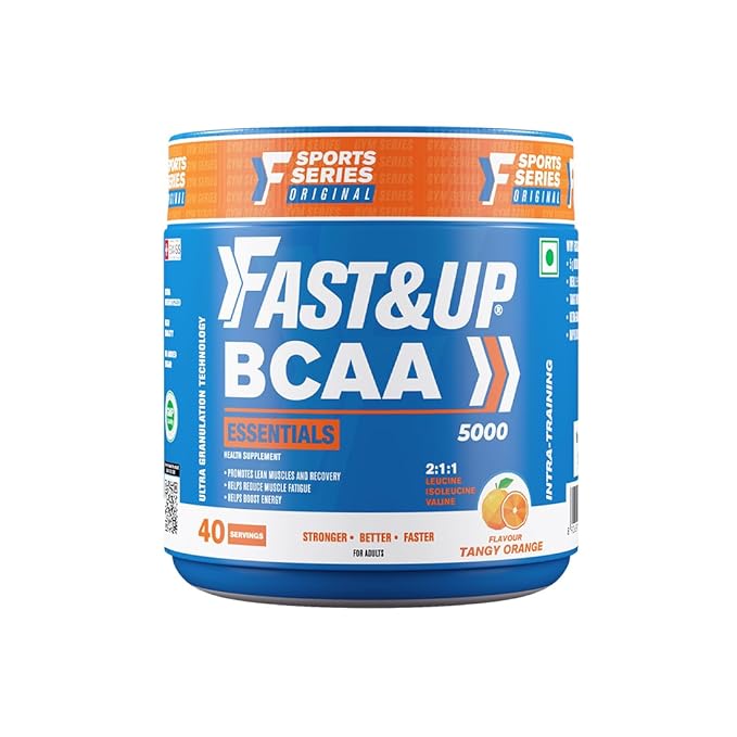 FAST&UP BCAA Essentials Powder | 5g BCAAs per Serve (2:1:1) | 40 Servings – Watermelon | Intra & Post-Workout Muscle Recovery, Endurance & Energy | Sugar-Free · Caffeine-Free · Vegetarian