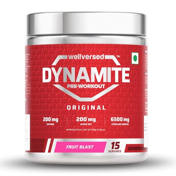 Dynamite Original Pre Workout For Men  Focus & Energy Boost With 6500mg Citrulline Complex | Preworkout Supplements For Men