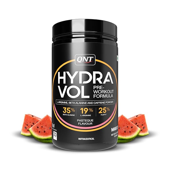 QNT Hydravol Pre-Workout Supplement | 400g | Citron | Instant Energy & Quick Muscle Pump | Beta-Alanine & Caffeine For Enhanced Focus & Muscle Strength