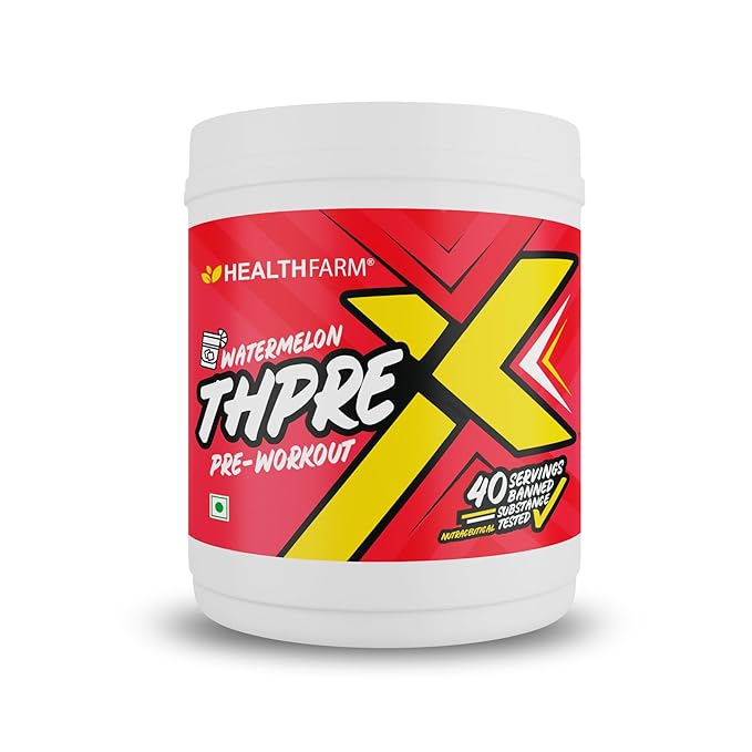 Healthfarm Thpre X Pre Workout Powder| Sports Nutrition Supplement for Men & Women - For Working Out, Hydration, Mental Focus & Energy - 40 Servings