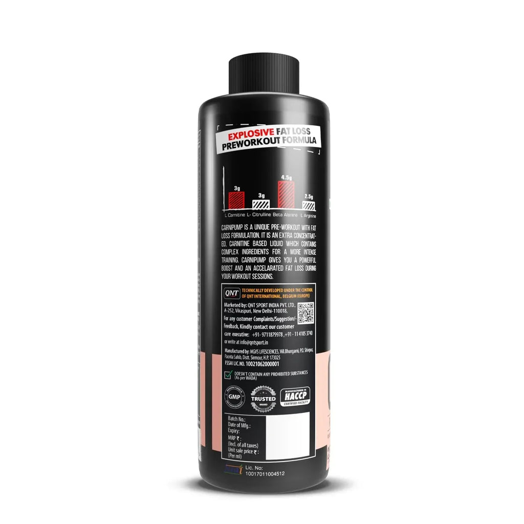 QNT Carni-Pump Ripping Pre-Workout Liquid