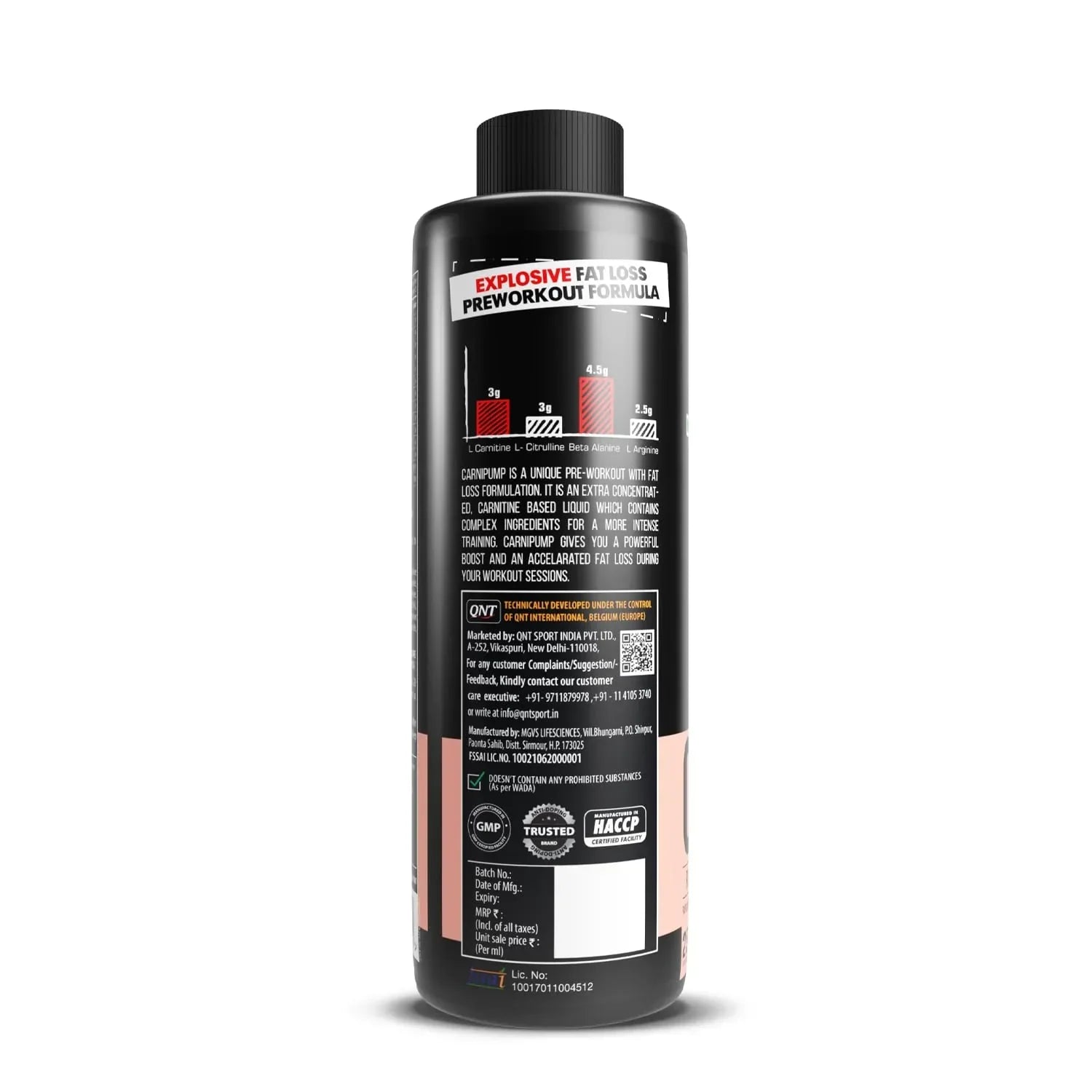 QNT Carni-Pump Ripping Pre-Workout Liquid