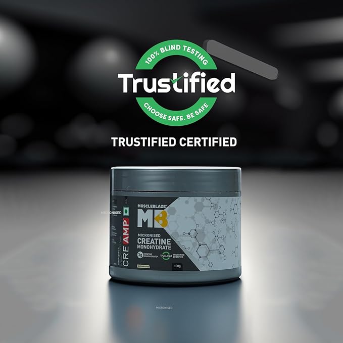 MuscleBlaze Micronised Creatine Monohydrate CreAMP Powder,