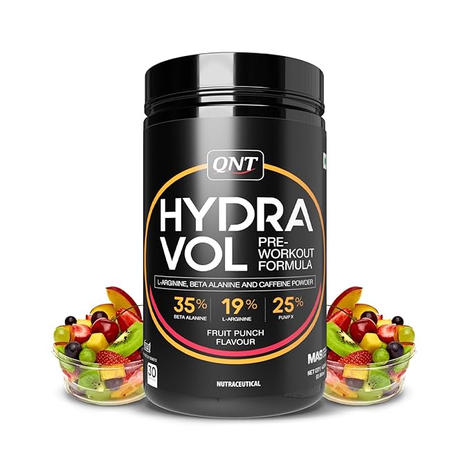 QNT Hydravol Pre-Workout Supplement | 400g | Citron | Instant Energy & Quick Muscle Pump | Beta-Alanine & Caffeine For Enhanced Focus & Muscle Strength