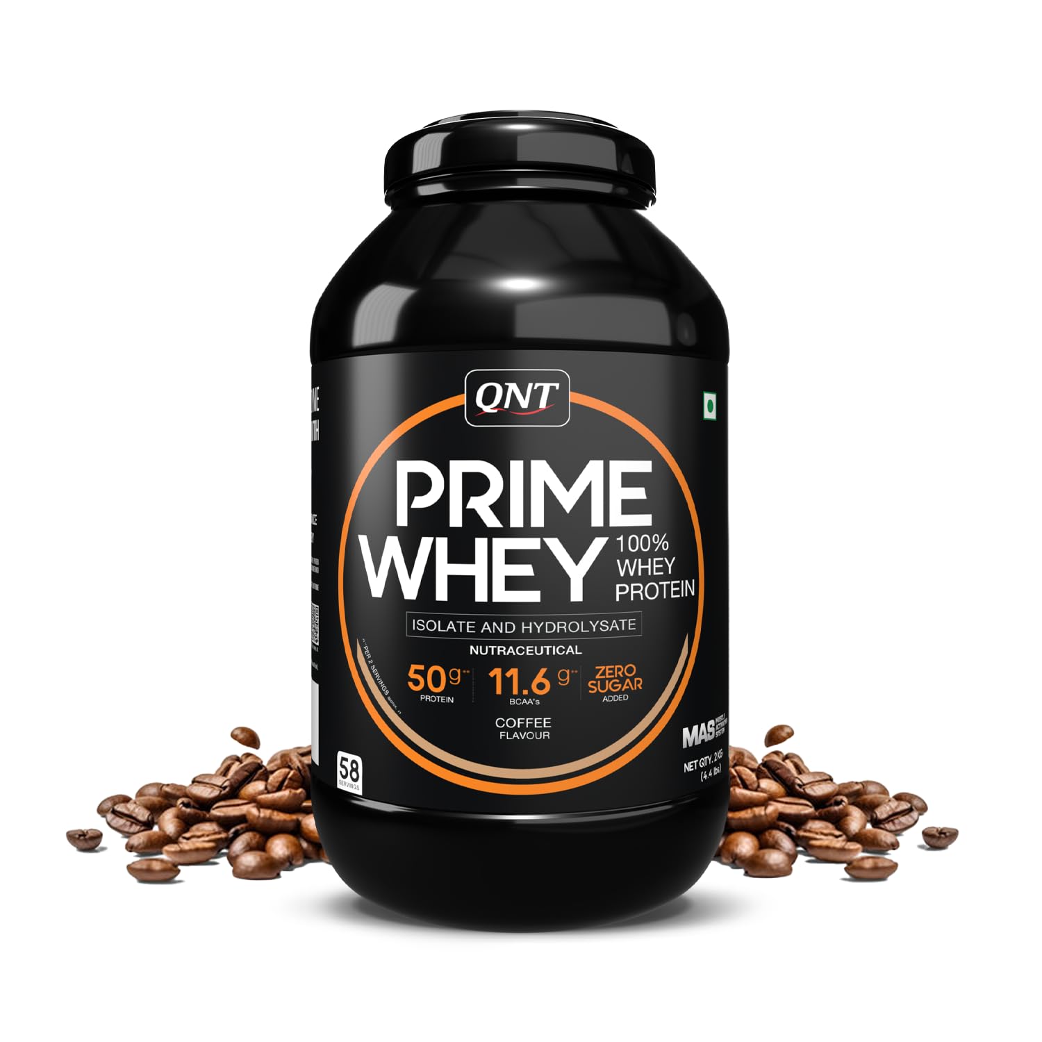 QNT Prime Whey Protein Powder | Triple Blend of Whey Isolate, Concentrate & Hydrolysate | 25g Protein, 5.9g BCAA per Scoop | Best Whey Protein Powder for Men & Women