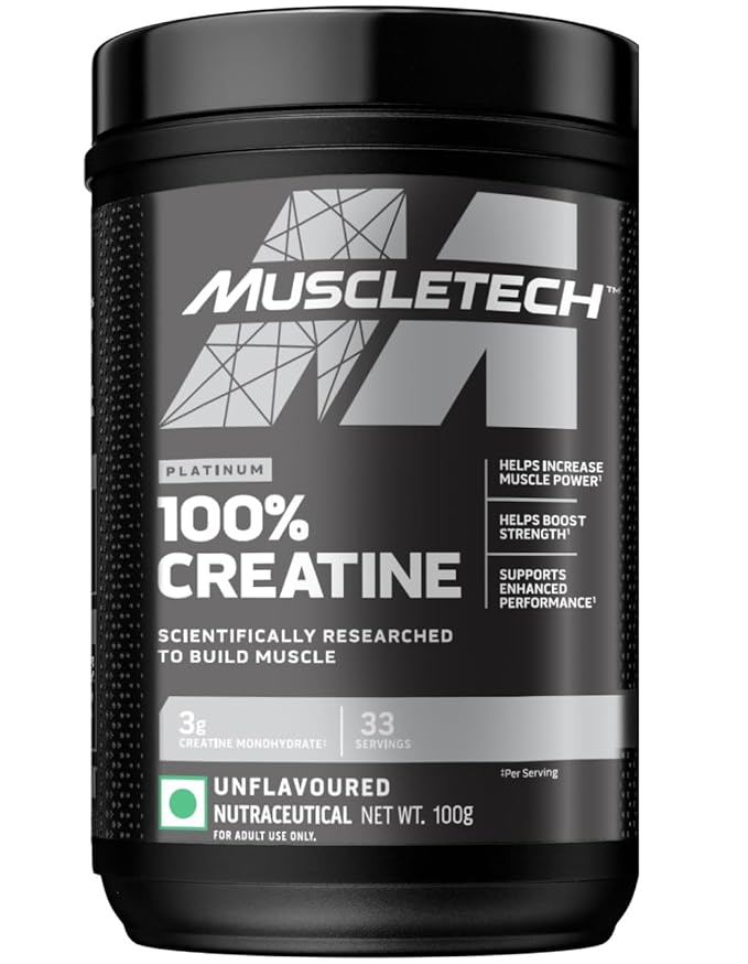 MuscleTech Platinum Creatine Monohydrate Powder | 3 g Creatine Per Serving | Supports Strength, Power & Muscle Recovery