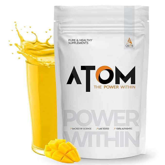 AS-IT-IS ATOM Whey Protein Isolate 1kg | 29g protein, 6.1g BCAA & 12.9g EAA | Ultra Pure-Fast Acting Protein