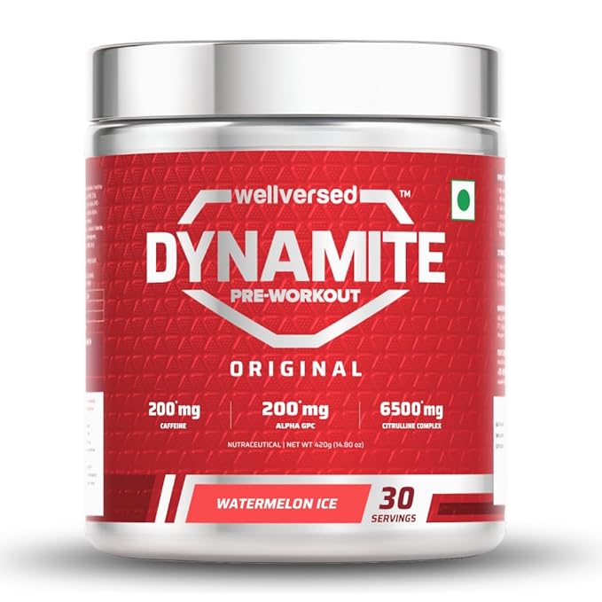 Dynamite Original Pre Workout For Men  Focus & Energy Boost With 6500mg Citrulline Complex | Preworkout Supplements For Men