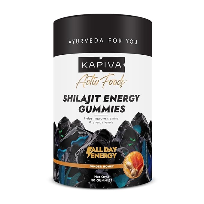 Kapiva Himalayan Shilajit/Shilajeet Gummies | 225mg Shilajit/Gummy | Ginger Honey Flavour | NABL-Certified Gummy | Boosts Energy Levels, Endurance & Stamina | No Added Sugar | Gelatin Free | Gummies