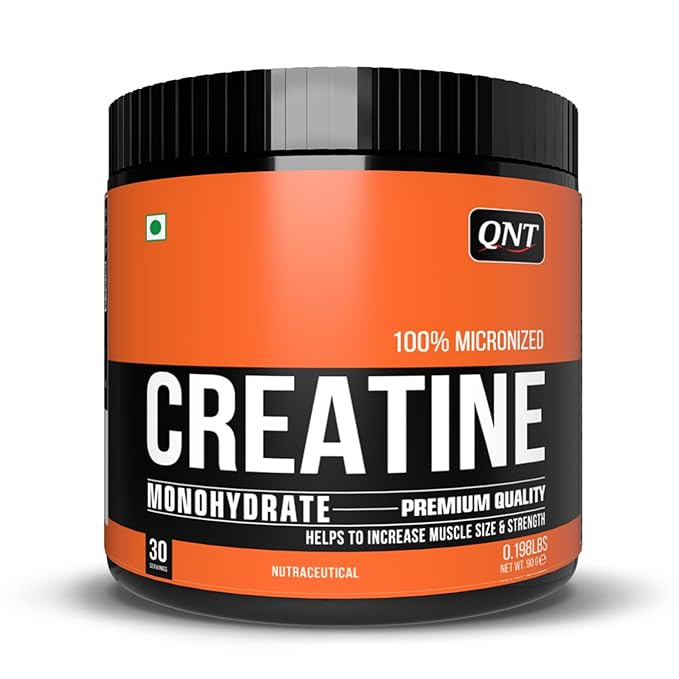 QNT Creatine Monohydrate | 100% Pure & Micronized Powder | FSSAI-Tested | Enhanced Performance & Muscle Growth