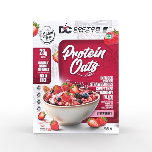DOCTORS CHOICE Oats, High Protein Oats, 27G Pure Protein Breakfast Cereals, Rich in Fiber, No Additives and No Refine Sugar
