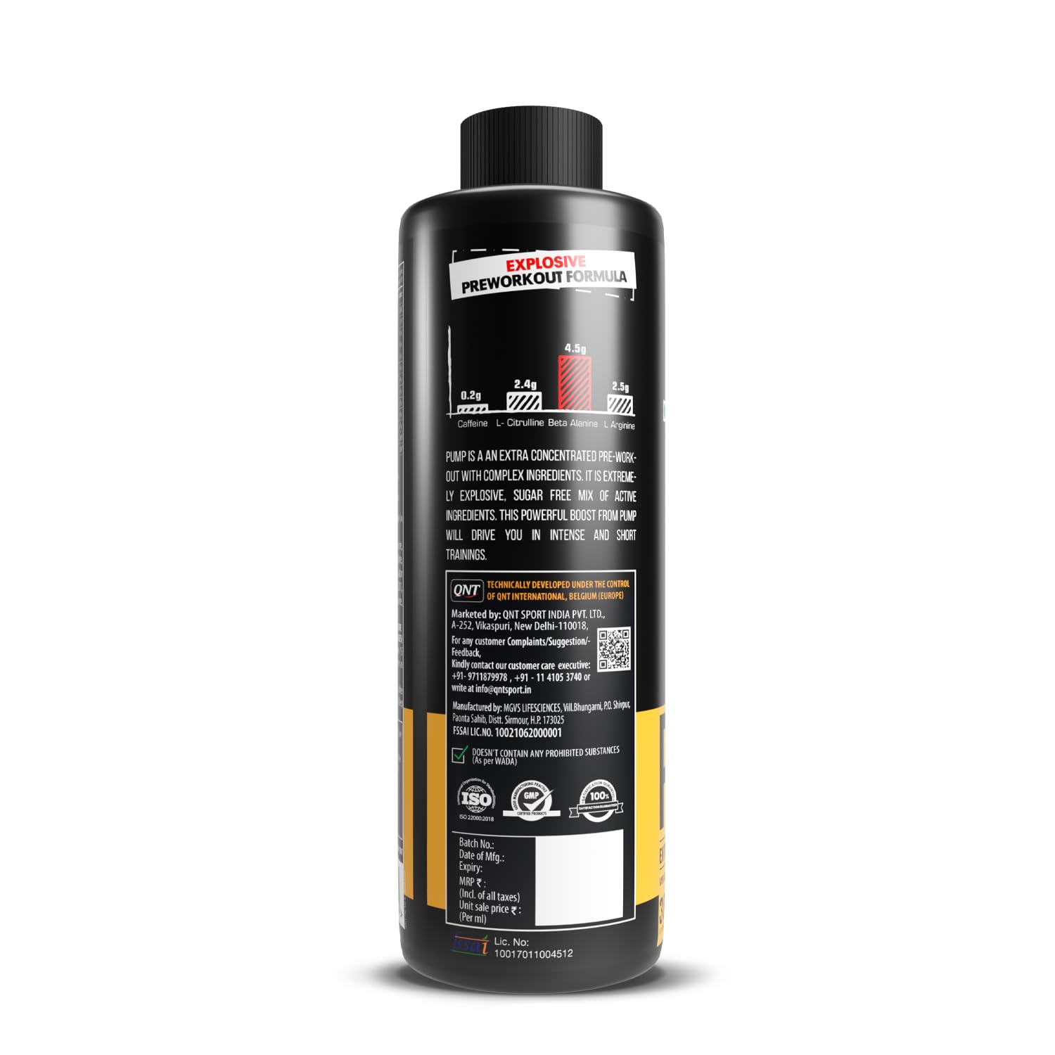 QNT PUMP Explosive Liquid Pre-Workout