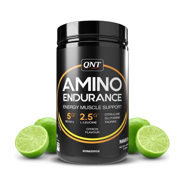 Qnt Amino Endurance | 400g| 5g BCAA + 2500mg Glutamine | Supports Muscle Growth & Recovery | L-Taurine 1000mg | Pre & Post Workout Supplement
