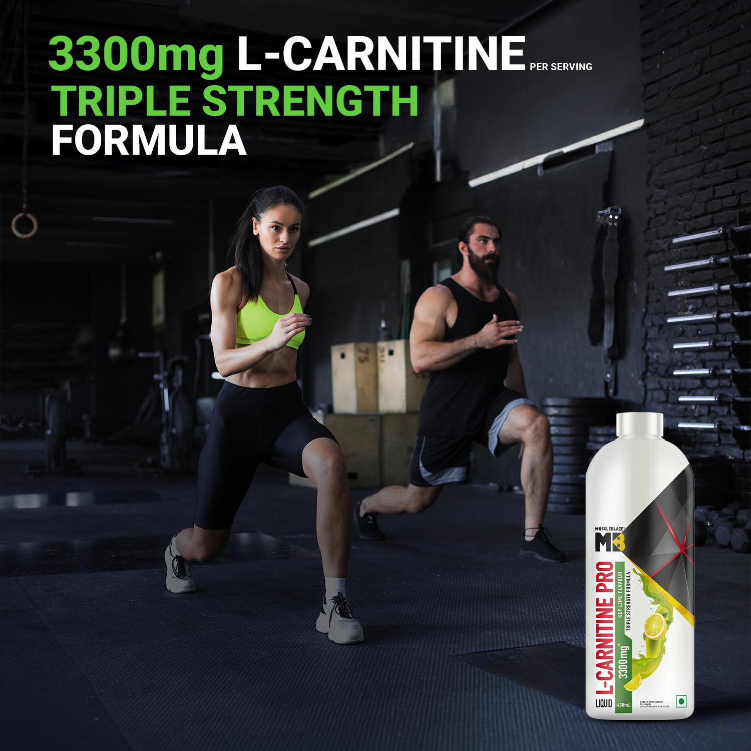 MuscleBlaze Liquid L-Carnitine PRO - 3300mg Triple Strength Formula
