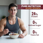 Pintola High Protein Muesli Dark Chocolate & Cranberry 1kg, 24g Protein, High Fibre, Trans Fat Free with Brown Sugar, Real Fruits, Muesli for Breakfast Food, Muselies Fruit Nuts and Seeds 1 kg