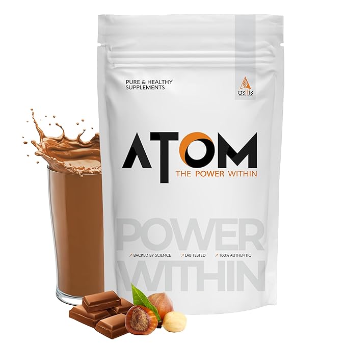 AS-IT-IS ATOM Whey Protein Isolate 1kg | 29g protein, 6.1g BCAA & 12.9g EAA | Ultra Pure-Fast Acting Protein
