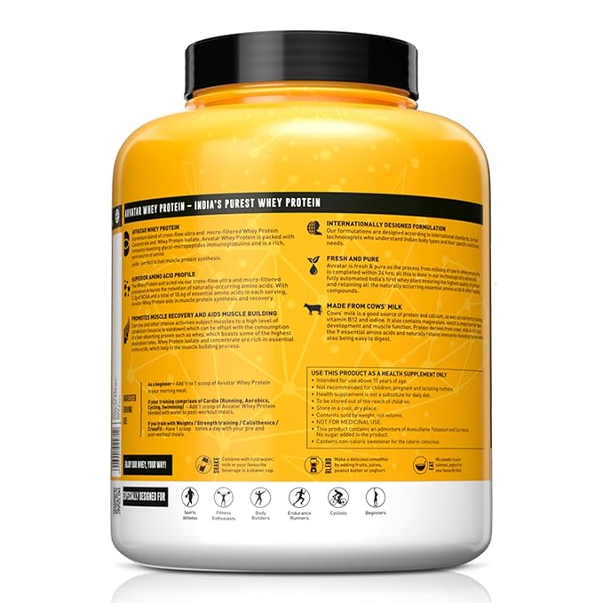 AVVATAR WHEY PROTEIN | 24g Protein | Isolate & Concentrate Blend