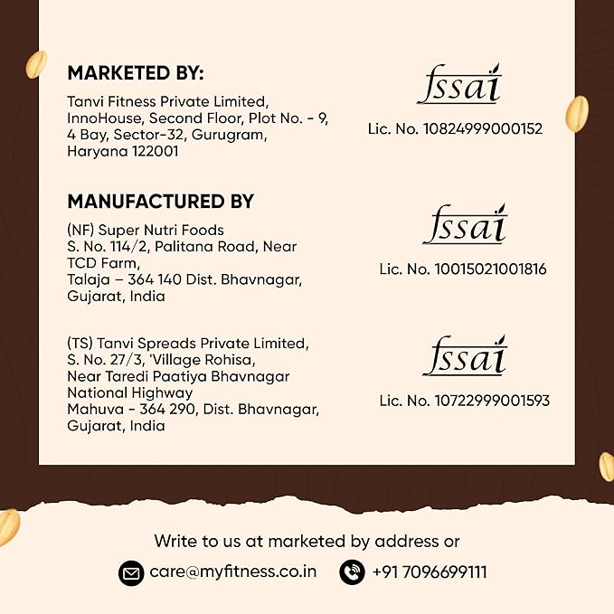 MYFITNESS Peanut Butter Chocolate Flavour, Smooth 1.25kg | 22g Protein | Tasty & Healthy Nut Butter Spread | Vegan | Cholesterol Free & Gluten Free | Zero Trans Fat | Creamy Peanut Butter