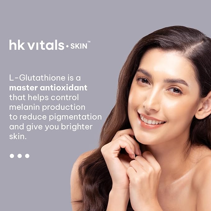 H.k vitals Glutathione (Orange, 15 Effervescent Tablets) | L-Glutathione Tablets with Vitamin C & E | For Skin Glow & Hydration
