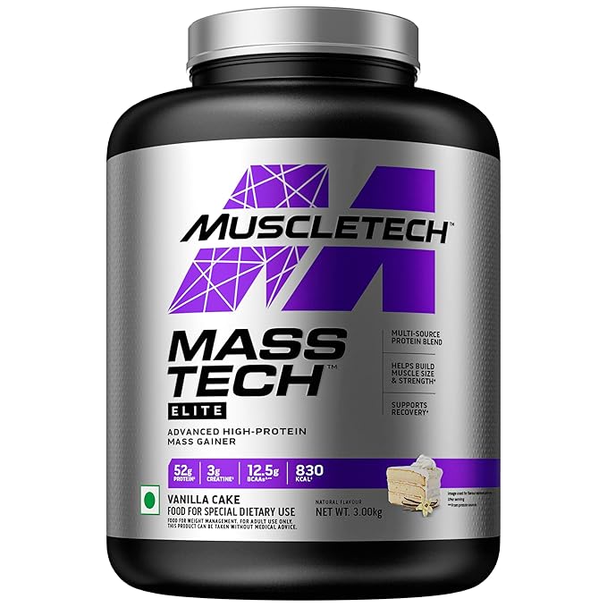 MuscleTech Mass-Tech Elite, Advance High Protein Mass Gainer,3 kg