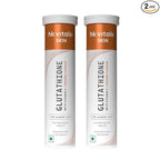H.k vitals Glutathione (Orange, 15 Effervescent Tablets) | L-Glutathione Tablets with Vitamin C & E | For Skin Glow & Hydration
