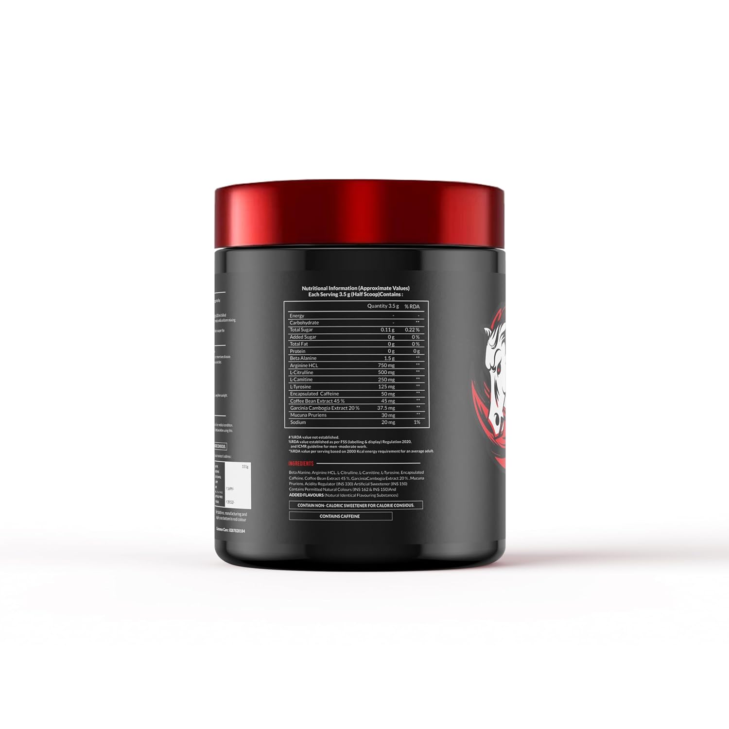 Race Horse Pre-Workout | Energy, Focus, Strength & Muscle Pump Booster – 43 Servings| Explosive Performance Supplement
