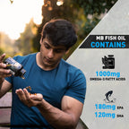 MuscleBlaze Omega 3 Fish Oil  | Trustified Certified for Accuracy & Purity | 1000mg Omega 3 with 180mg EPA & 120mg DHA