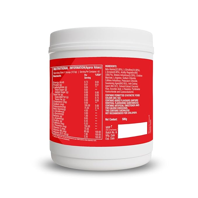 Healthfarm Thpre X Pre Workout Powder| Sports Nutrition Supplement for Men & Women - For Working Out, Hydration, Mental Focus & Energy - 40 Servings