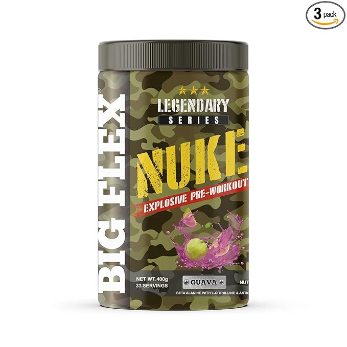 Bigflex Nuke Pre Workout Powder| 33 Servings |Energy Booster|