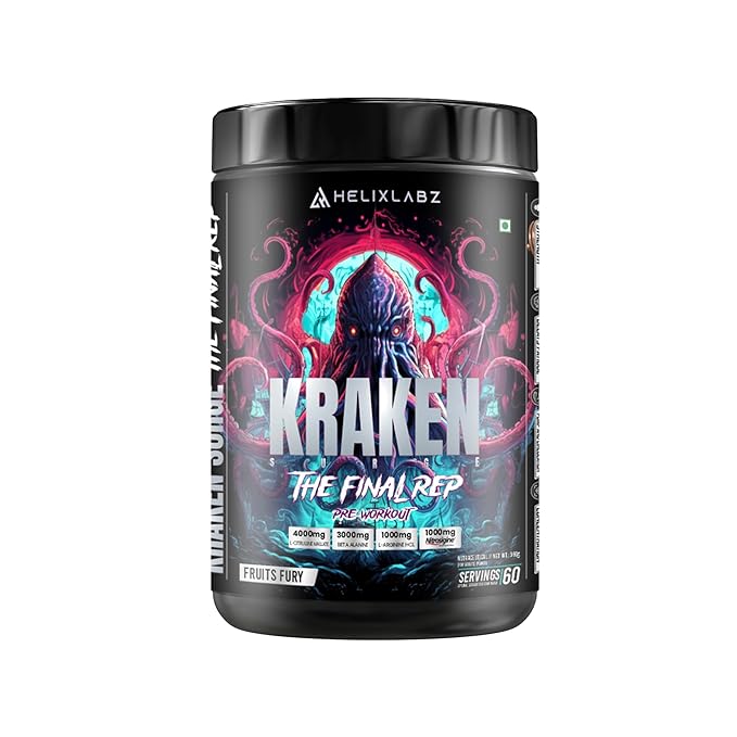 Kraken Pre-Workout With US Patented Nitrosigine /4000mg L-Citrulline/3000mg Beta- Alanine/1000mg L-Arginine