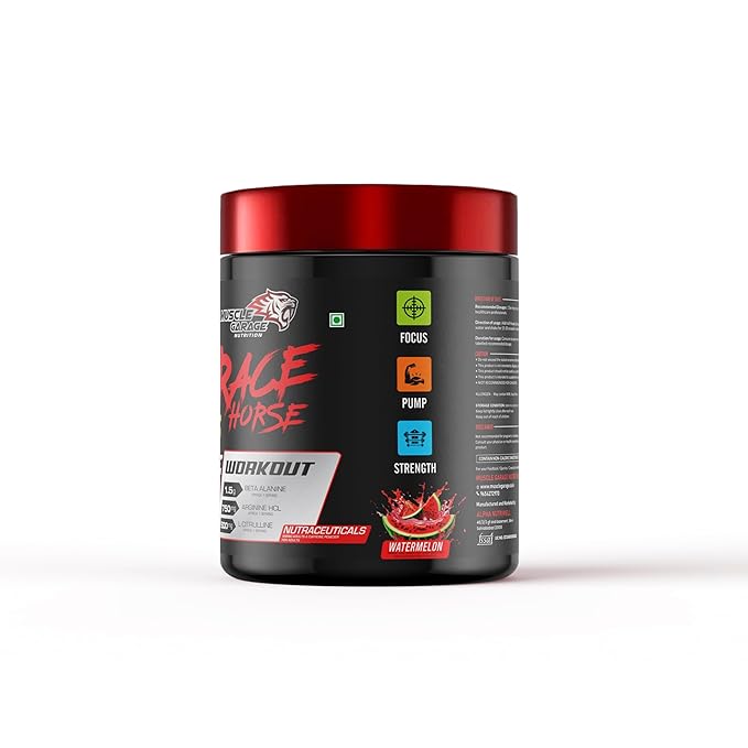Race Horse Pre-Workout | Energy, Focus, Strength & Muscle Pump Booster – 43 Servings| Explosive Performance Supplement