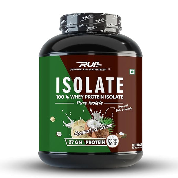 Ripped Up Nutrition 100% Pure Whey Protein Isolate | 27g Fast-Absorbing Protein/Scoop | Low Carb & Fat for Lean Muscle Growth | No Fillers or Maltodextrin | GMP Certified