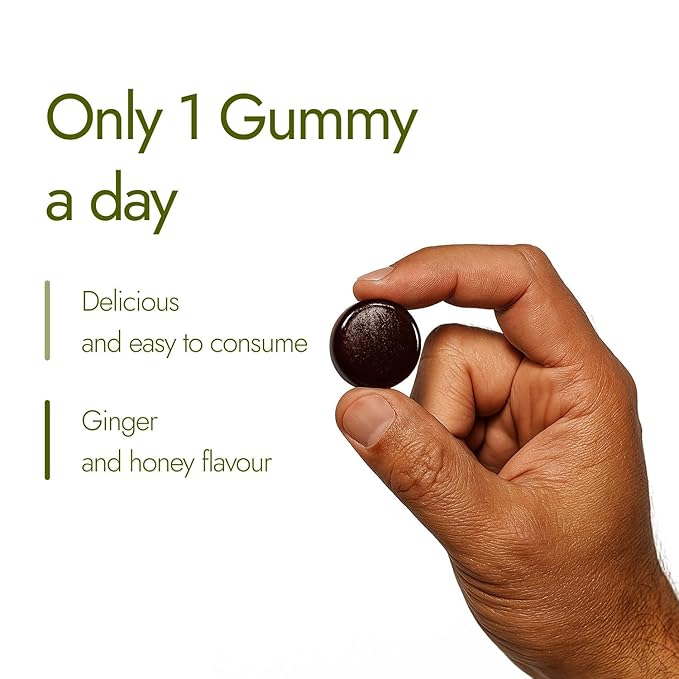 Kapiva Himalayan Shilajit/Shilajeet Gummies | 225mg Shilajit/Gummy | Ginger Honey Flavour | NABL-Certified Gummy | Boosts Energy Levels, Endurance & Stamina | No Added Sugar | Gelatin Free | Gummies