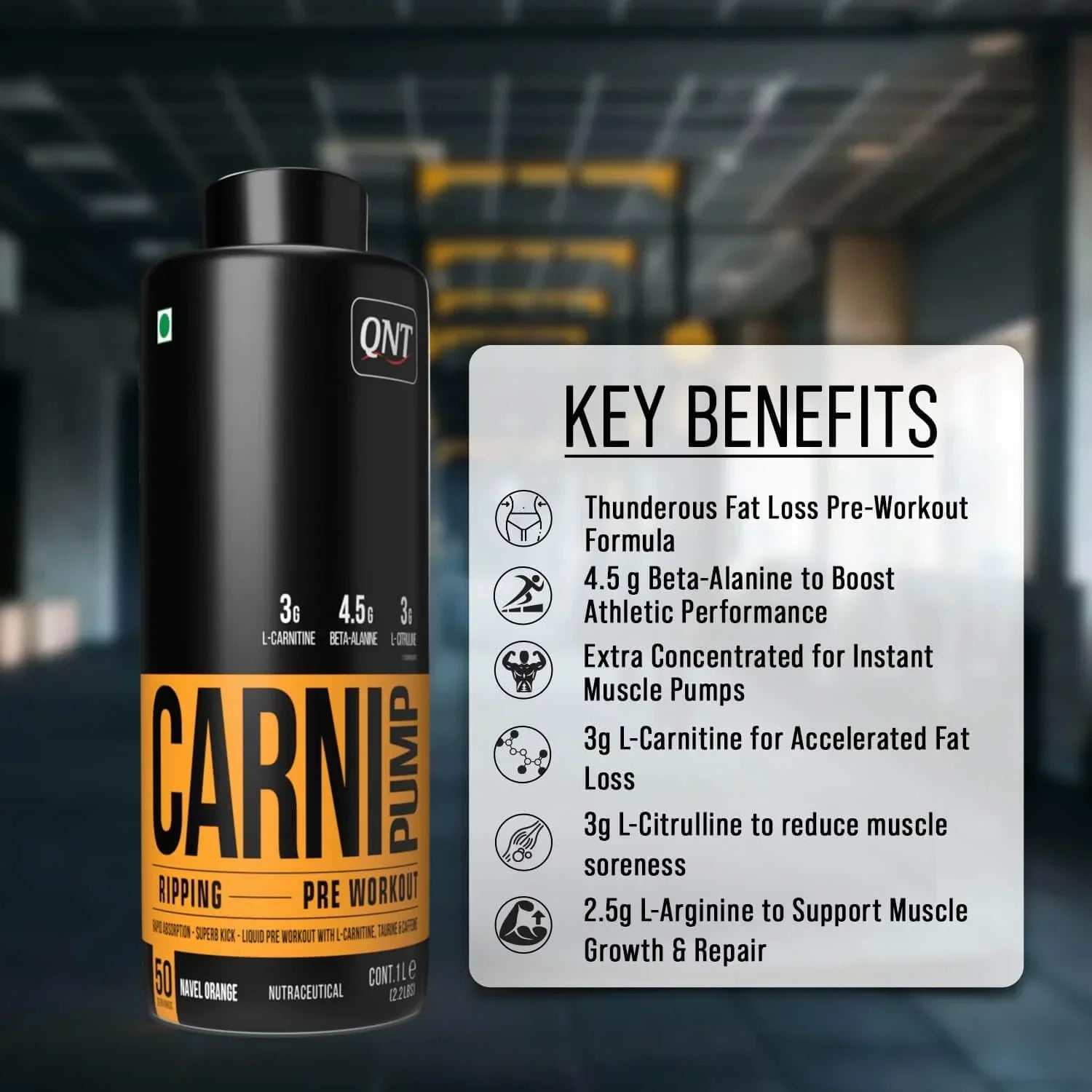 QNT Carni-Pump Ripping Pre-Workout Liquid